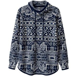 Vintage Chaps Cotton Cowl Neck Sweater - Aztec/Southwestern Print size 1X